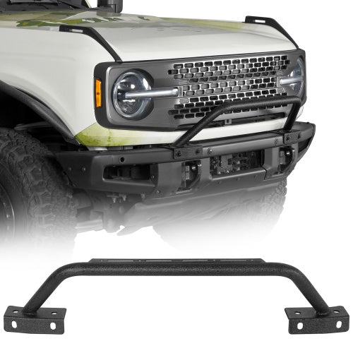 Tubular Bull Bar For 2021-2026 Ford Bronco w/ Steel Modular Bumper(Excluding Raptor, Everglades, Black Diamond) - Ultralisk4x4