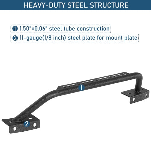Tubular Bull Bar For 2021-2026 Ford Bronco w/ Steel Modular Bumper(Excluding Raptor, Everglades, Black Diamond) - Ultralisk4x4