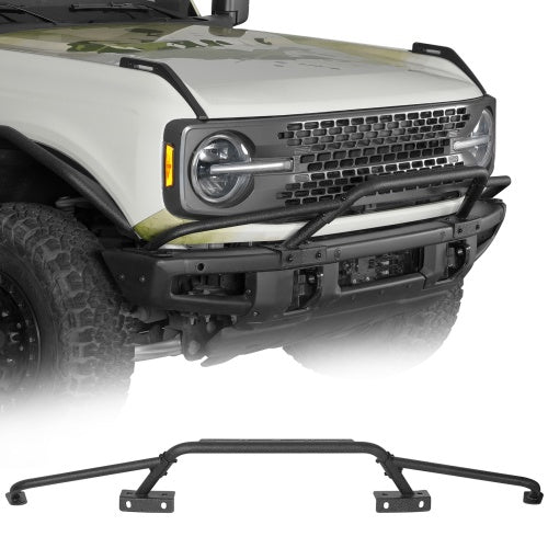 Ultralisk4x4 Baja Style Bull Bar For 2021-2026 Ford Bronco w/ Steel Modular Bumper(Excluding Bronco Sport & Raptor, Everglades, Black Diamond)