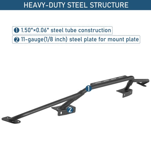 Ultralisk4x4 Baja Style Bull Bar For 2021-2026 Ford Bronco w/ Steel Modular Bumper(Excluding Bronco Sport & Raptor, Everglades, Black Diamond)