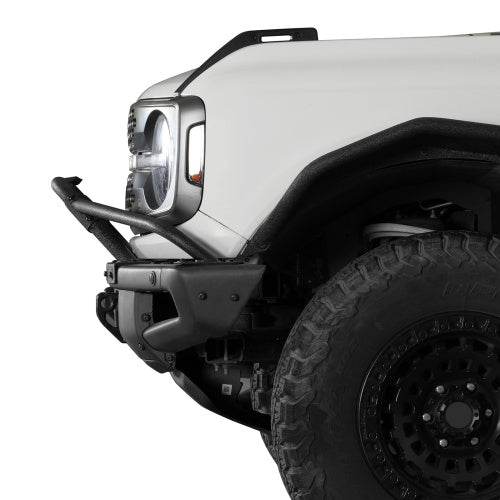 Ultralisk4x4 Baja Style Bull Bar For 2021-2026 Ford Bronco w/ Steel Modular Bumper(Excluding Bronco Sport & Raptor, Everglades, Black Diamond)