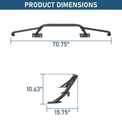 Ultralisk4x4 Baja Style Bull Bar For 2021-2026 Ford Bronco w/ Steel Modular Bumper(Excluding Bronco Sport & Raptor, Everglades, Black Diamond)