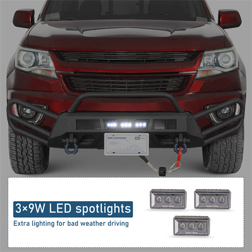 Blink Stubby Front Bumper For 2015-2020 Chevy Colorado (Excluding ZR2 Models) - Ultralisk4x4