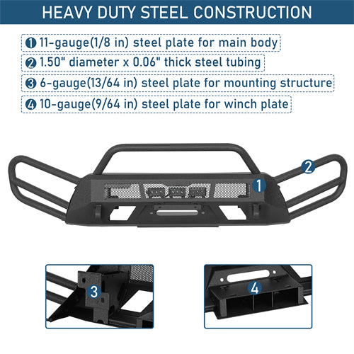 Blink Stubby Front Bumper For 2015-2020 Chevy Colorado (Excluding ZR2 Models) - Ultralisk4x4