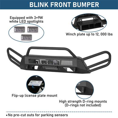 Blink Stubby Front Bumper For 2015-2020 Chevy Colorado (Excluding ZR2 Models) - Ultralisk4x4