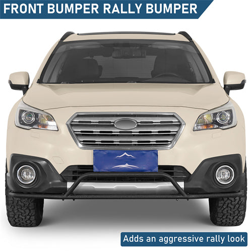 Front Bumper Rally Tubular Bumper For 2015-2019 Subaru Outback - Ultralisk4x4