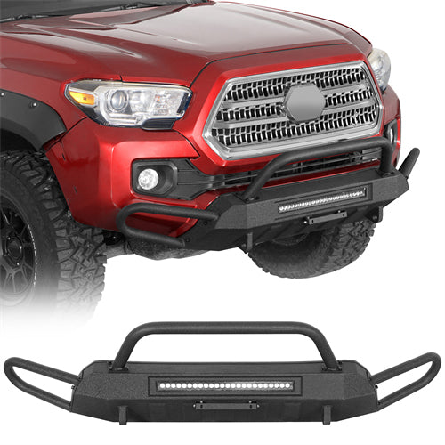 Blink Stubby Front Bumper w/ Side Tube Guard For 2016-2023 Toyota Tacoma - Ultralisk4x4