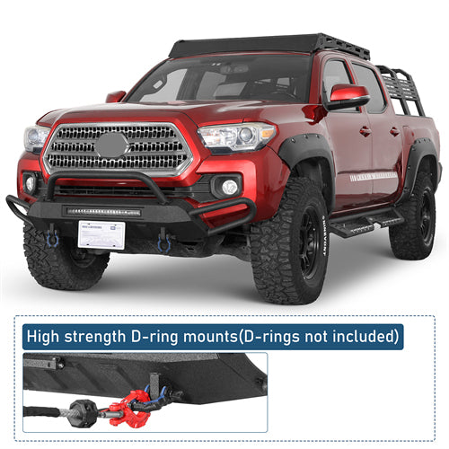 Blink Stubby Front Bumper w/ Side Tube Guard For 2016-2023 Toyota Tacoma - Ultralisk4x4