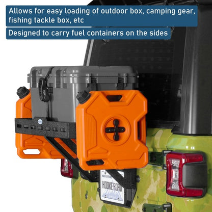 Tailgate Rack Cargo Basket (18-26 For Jeep Wrangler JL) - Ultralisk4x4