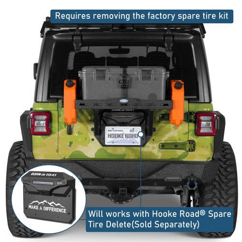 Tailgate Rack Cargo Basket (18-26 For Jeep Wrangler JL) - Ultralisk4x4