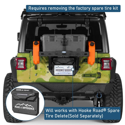 Tailgate Rack Cargo Basket (18-26 For Jeep Wrangler JL) - Ultralisk4x4