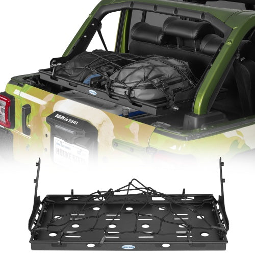 Lightweight Steel Basket Cargo Rack (18-26 Jeep Wrangler JL 4-Door Hardtop & Sky One Touch Power Top) - Ultralisk4x4