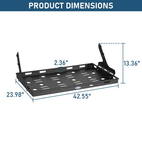 Lightweight Steel Basket Cargo Rack (18-26 Jeep Wrangler JL 4-Door Hardtop & Sky One Touch Power Top) - Ultralisk4x4