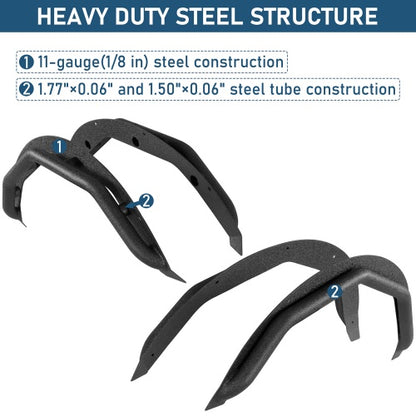 Ultralisk4x4 Front & Rear Fender Flare Delete Kit For 2021-2026 Ford Bronco 4-Door(Excluding Heritage Edition, Everglades, Heritage Limited Edition, Stroppe Edition, Raptor)
