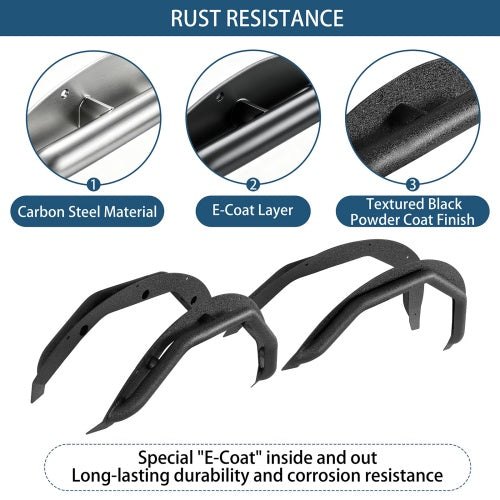 Ultralisk4x4 Front & Rear Fender Flare Delete Kit For 2021-2026 Ford Bronco 4-Door(Excluding Heritage Edition, Everglades, Heritage Limited Edition, Stroppe Edition, Raptor)