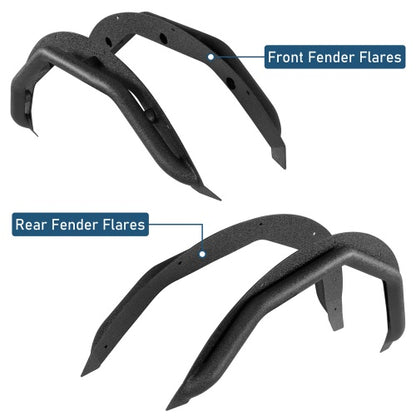 Ultralisk4x4 Front & Rear Fender Flare Delete Kit For 2021-2026 Ford Bronco 4-Door(Excluding Heritage Edition, Everglades, Heritage Limited Edition, Stroppe Edition, Raptor)