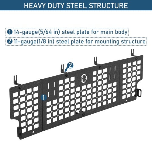 Front Bed MOLLE Panel For 2020-2026 Jeep Gladiator JT - Ultralisk4x4