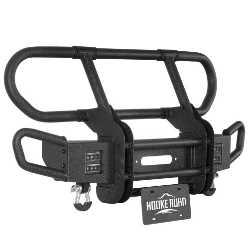Rock Crawler Front Bumper w/ Grille Guard & Winch Plate For 2018-2026 Jeep Wrangler JL & 2020-2026 Gladiator JT - Ultralisk4x4