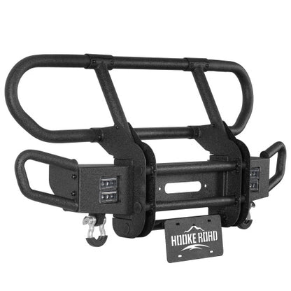 Rock Crawler Front Bumper w/ Grille Guard & Winch Plate For 2018-2026 Jeep Wrangler JL & 2020-2026 Gladiator JT - Ultralisk4x4