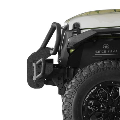 Rock Crawler Front Bumper w/ Grille Guard & Winch Plate For 2018-2026 Jeep Wrangler JL & 2020-2026 Gladiator JT - Ultralisk4x4