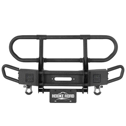 Rock Crawler Front Bumper w/ Grille Guard & Winch Plate For 2018-2026 Jeep Wrangler JL & 2020-2026 Gladiator JT - Ultralisk4x4