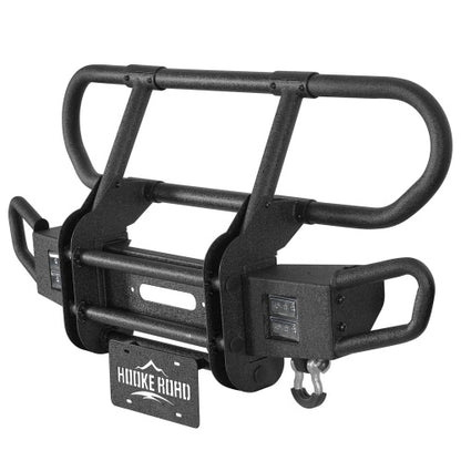 Rock Crawler Front Bumper w/ Grille Guard & Winch Plate For 2018-2026 Jeep Wrangler JL & 2020-2026 Gladiator JT - Ultralisk4x4