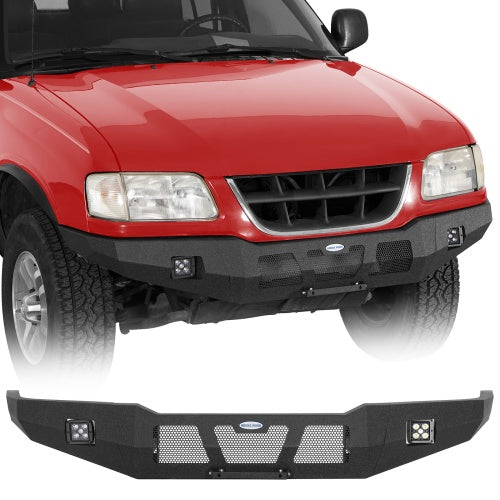 Full-Width Front Bumper w/ LED Lights for 1995-2005 Chevy S10 Blazer - Ultralisk4x4