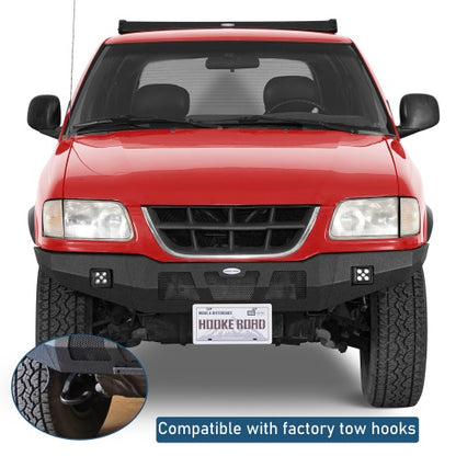 Full-Width Front Bumper w/ LED Lights for 1995-2005 Chevy S10 Blazer - Ultralisk4x4