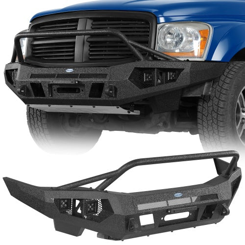 Ultralisk4x4 ExplorerX Front Bumper with 12K Winch Plate for 2004-2006 Dodge Durango