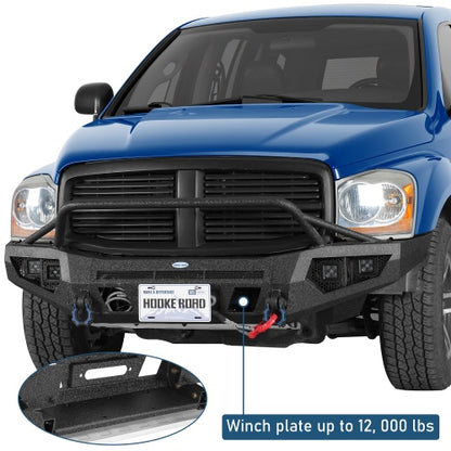 Ultralisk4x4 ExplorerX Front Bumper with 12K Winch Plate for 2004-2006 Dodge Durango