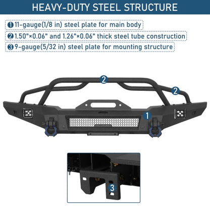 Horn Front Bumper For 2021-2026 Ford Bronco (Excluding Raptor) - Ultralisk4x4
