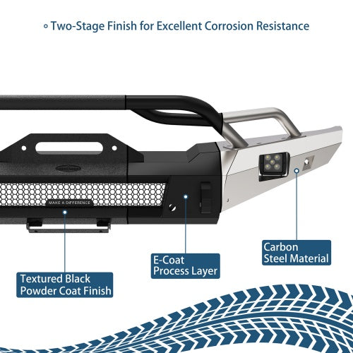 Horn Front Bumper For 2021-2026 Ford Bronco (Excluding Raptor) - Ultralisk4x4
