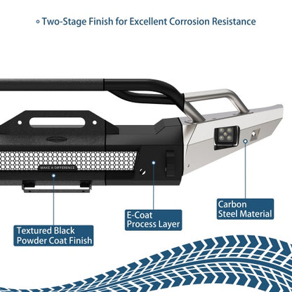 Horn Front Bumper For 2021-2026 Ford Bronco (Excluding Raptor) - Ultralisk4x4