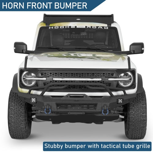 Horn Front Bumper For 2021-2026 Ford Bronco (Excluding Raptor) - Ultralisk4x4