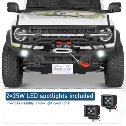 Horn Front Bumper For 2021-2026 Ford Bronco (Excluding Raptor) - Ultralisk4x4
