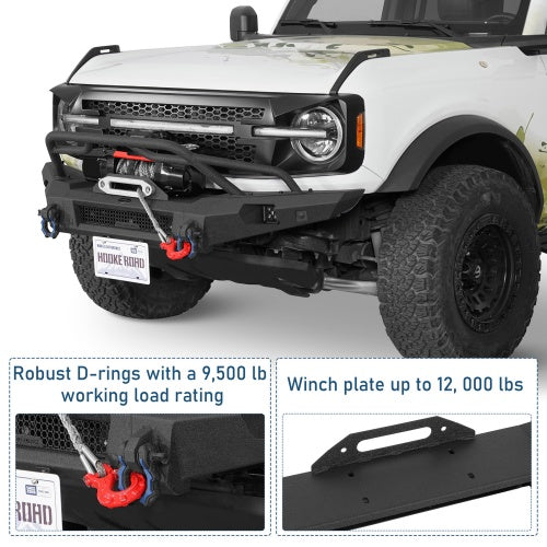 Horn Front Bumper For 2021-2026 Ford Bronco (Excluding Raptor) - Ultralisk4x4