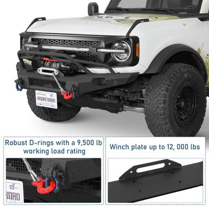 Horn Front Bumper For 2021-2026 Ford Bronco (Excluding Raptor) - Ultralisk4x4