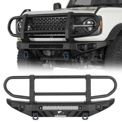 Ultralisk4x4 ExplorerX Front Bumper w/ Grille Guard For 21-26 Ford Bronco(Excluding Bronco Sport & Raptor) Models