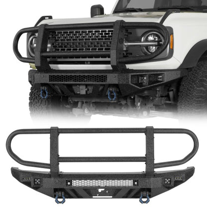 Ultralisk4x4 ExplorerX Front Bumper w/ Grille Guard For 21-26 Ford Bronco(Excluding Bronco Sport & Raptor) Models