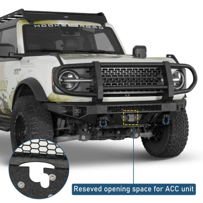 Ultralisk4x4 ExplorerX Front Bumper w/ Grille Guard For 21-26 Ford Bronco(Excluding Bronco Sport & Raptor) Models