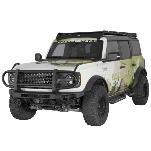 Ultralisk4x4 ExplorerX Front Bumper w/ Grille Guard For 21-26 Ford Bronco(Excluding Bronco Sport & Raptor) Models