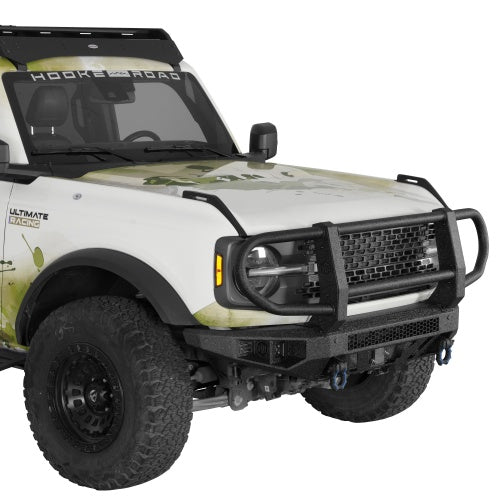 Ultralisk4x4 ExplorerX Front Bumper w/ Grille Guard For 21-26 Ford Bronco(Excluding Bronco Sport & Raptor) Models