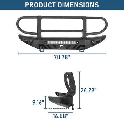 Ultralisk4x4 ExplorerX Front Bumper w/ Grille Guard For 21-26 Ford Bronco(Excluding Bronco Sport & Raptor) Models
