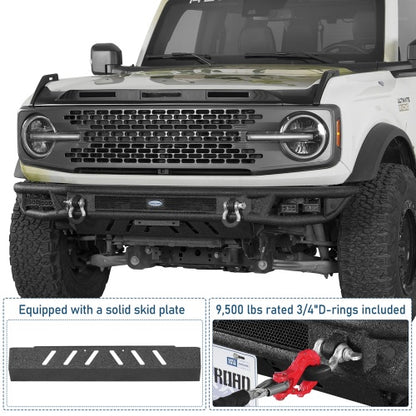 Tubular Front Bumper for 21-26 Ford Bronco (Excluding Bronco Sport & Raptor) - Ultralisk 4x4