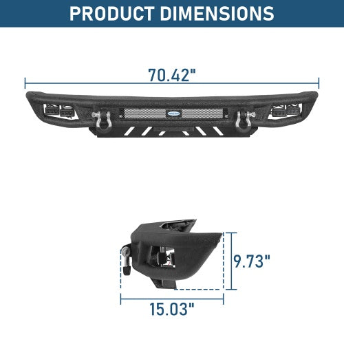 Tubular Front Bumper for 21-26 Ford Bronco (Excluding Bronco Sport & Raptor) - Ultralisk 4x4