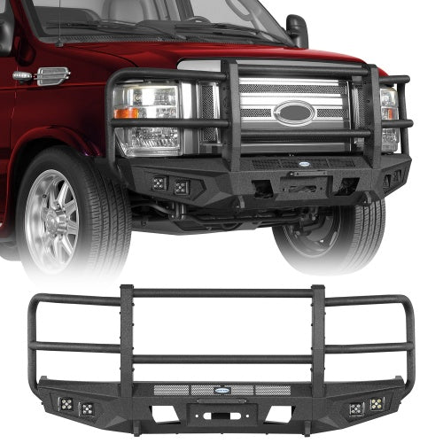 Magnus Front Bumper w/ Grille Guard for 2008-2026 Ford E-350 - Ultralisk4x4