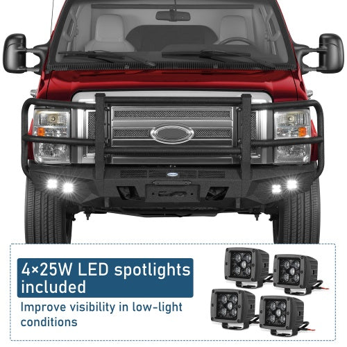 Magnus Front Bumper w/ Grille Guard for 2008-2026 Ford E-350 - Ultralisk4x4