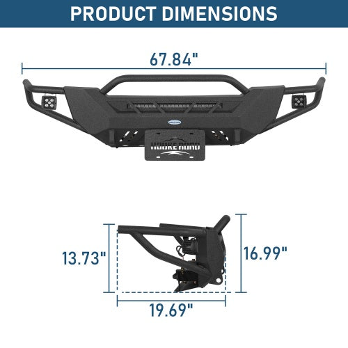 ExplorerX Off‑Road Winch Tube Front Bumper For 1998-2011 Ford Ranger - Ultralisk4x4