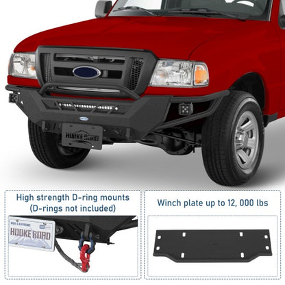 ExplorerX Off‑Road Winch Tube Front Bumper For 1998-2011 Ford Ranger - Ultralisk4x4