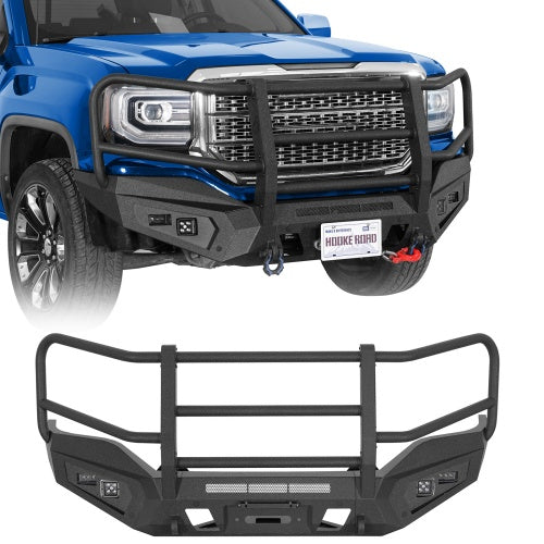 Magnus Front Bumper w/ Grille Guard For 2016-2018 GMC Sierra 1500 - Ultralisk4x4
